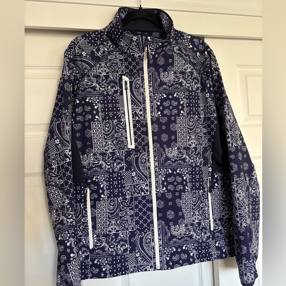 RLX Ralph Lauren Navy and White Patterned Jacket